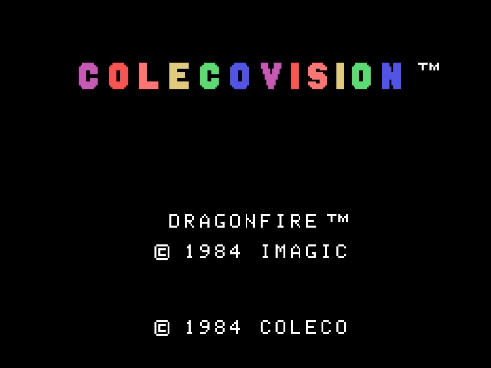 Title Screen of Dragonfire for Colecovision